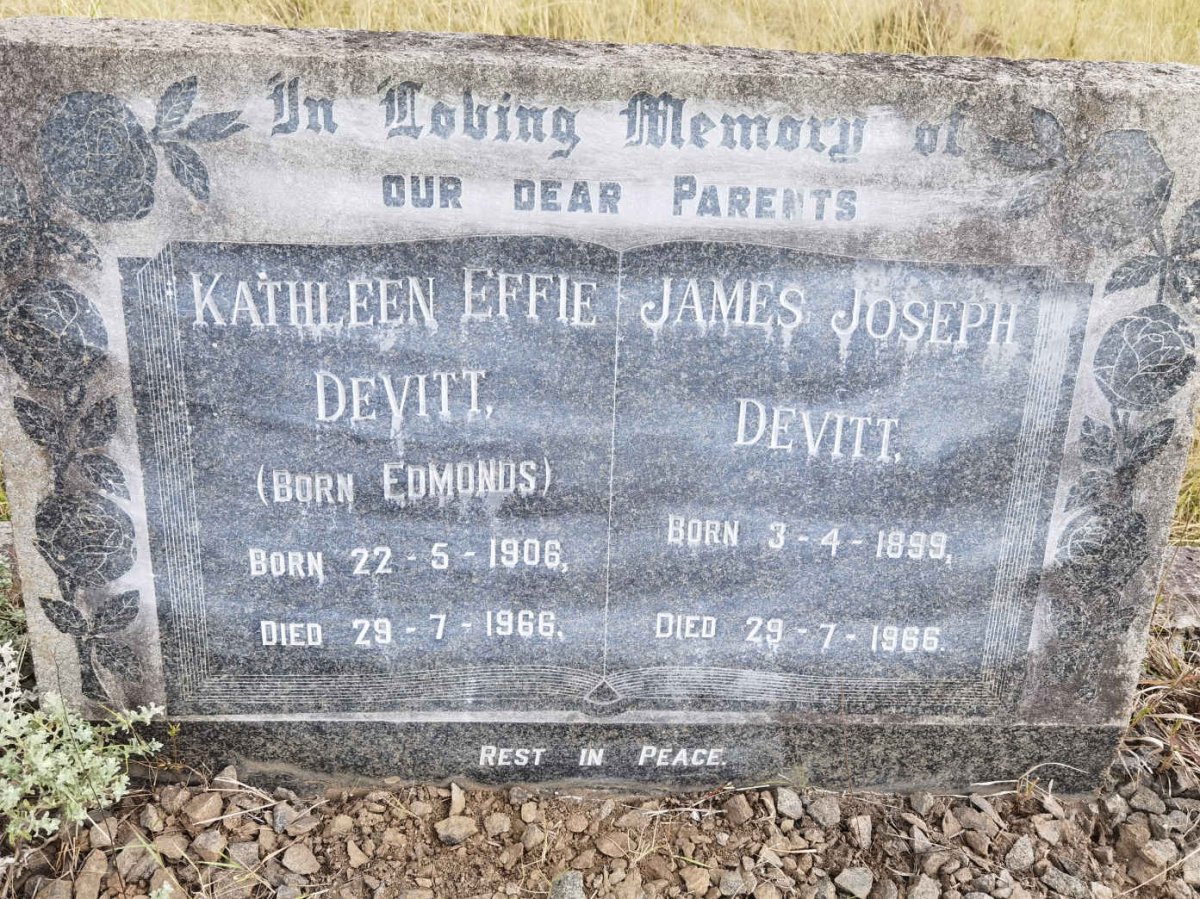 DEVITT James Joseph 1899-1966 &amp; Kathleen Effie EDMONDS 1906-1966