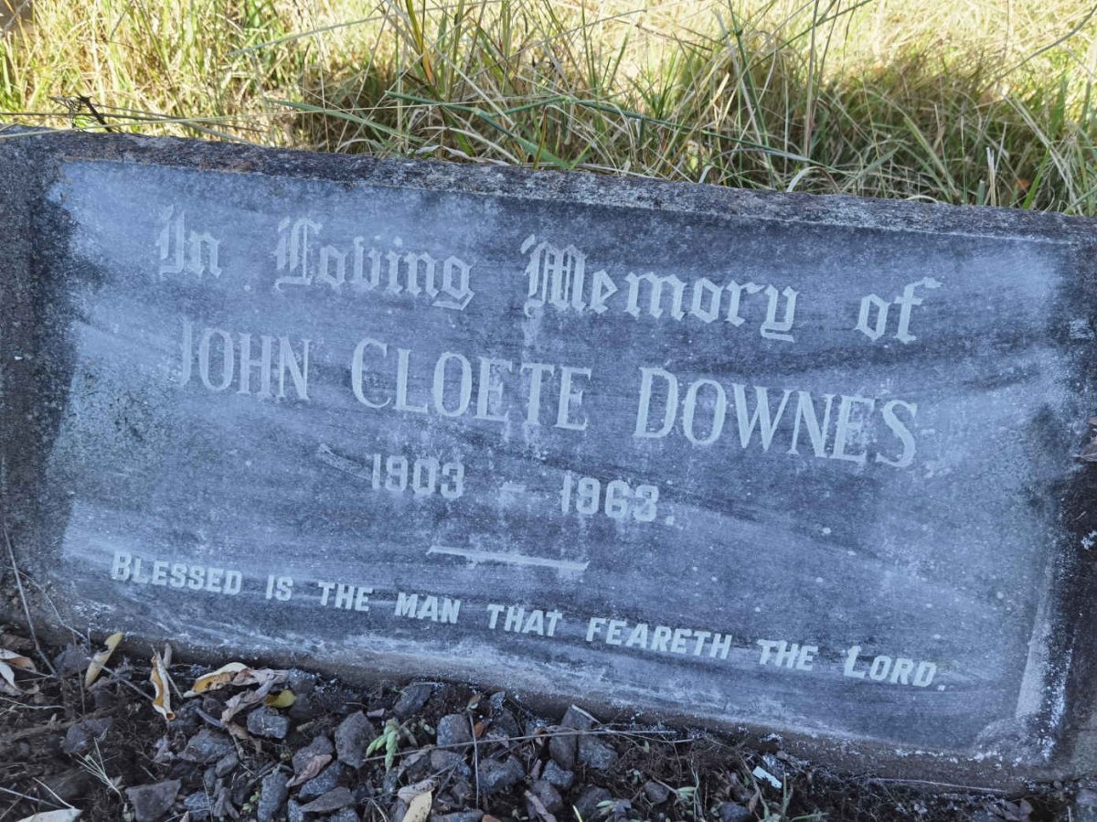 DOWNES John Cloete 1903-1963