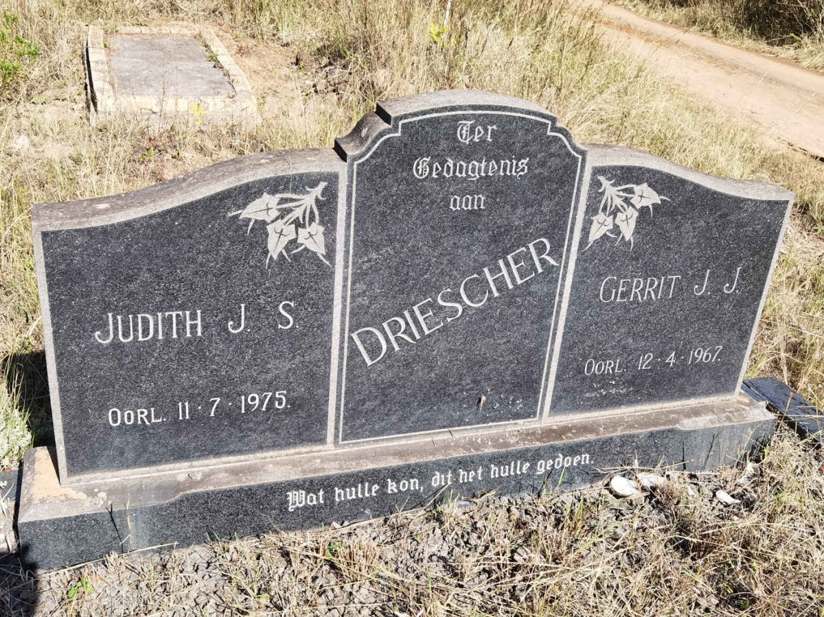 DRIESCHER Gerrit J.J. -1967 &amp; Judith J.S. -1975