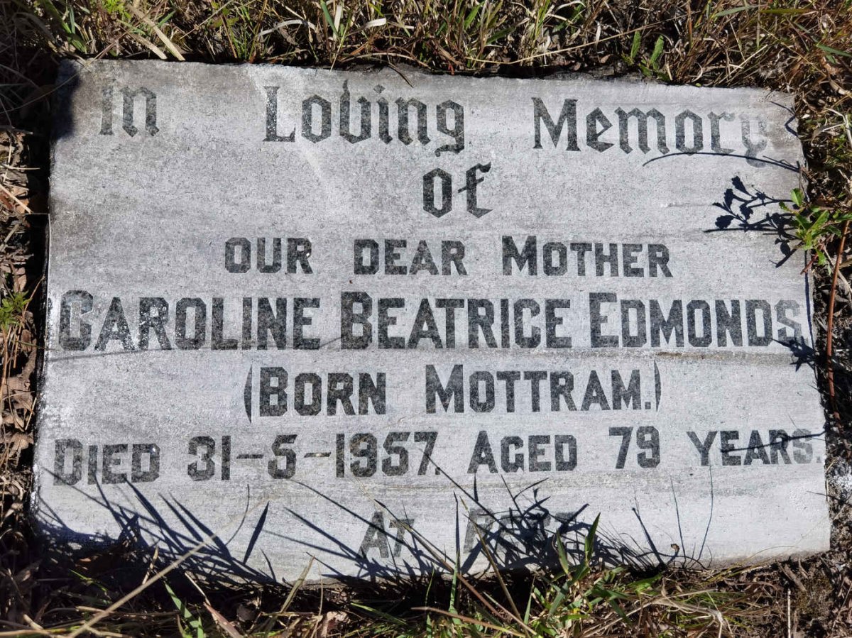 EDMONDS Caroline Beatrice nee MOTTRAM -1957