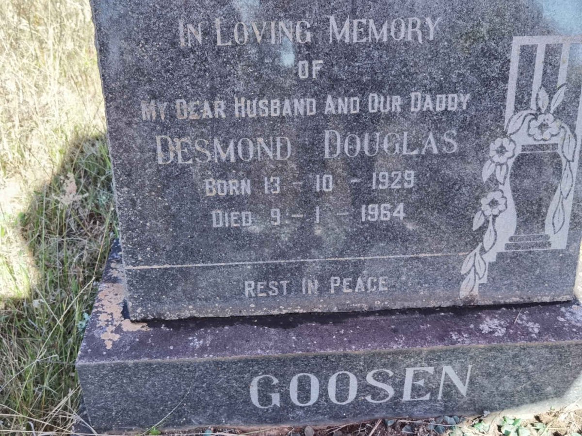 GOOSEN Desmond Douglas 1929-1964