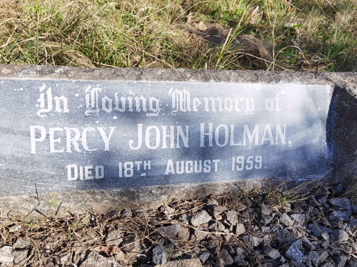 HOLMAN Percy John -1959