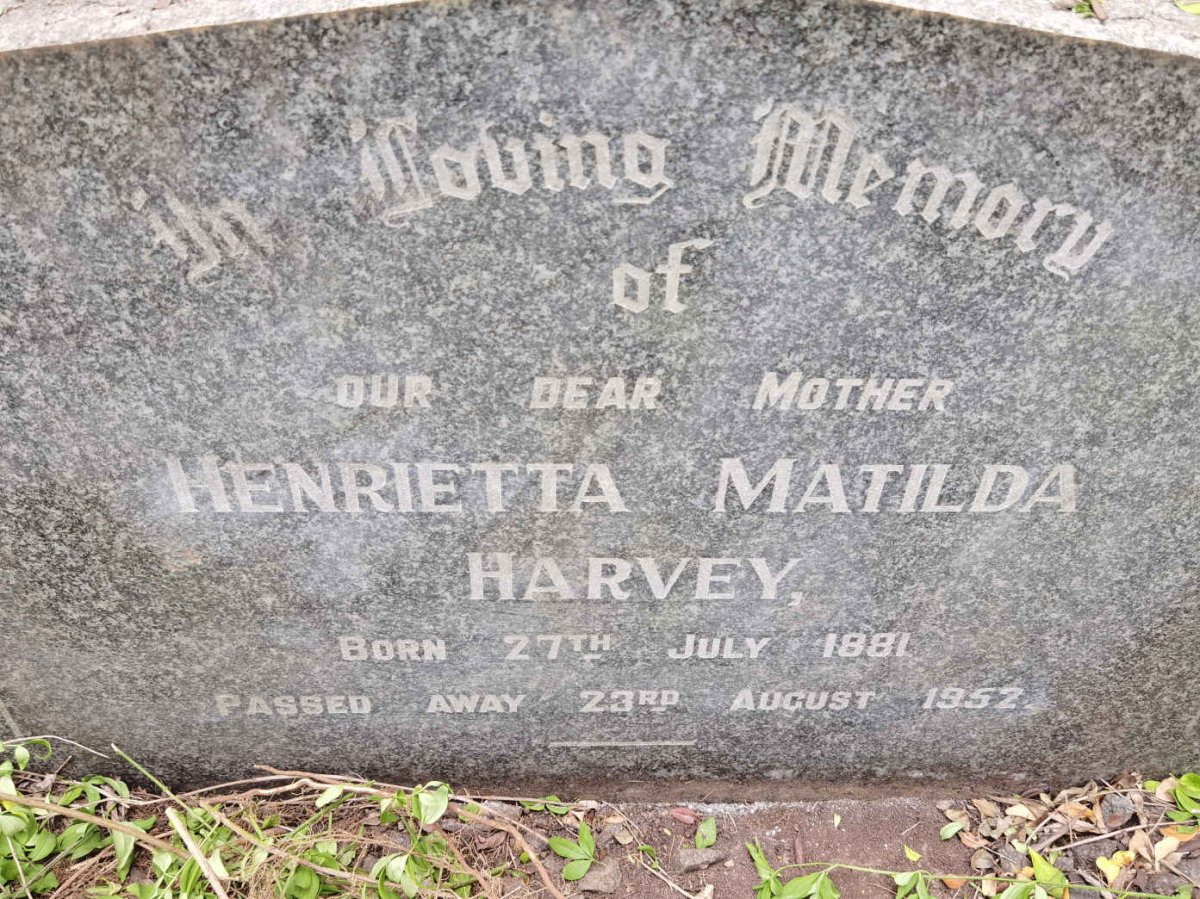 HARVEY Henrietta Matilda 1881-1952