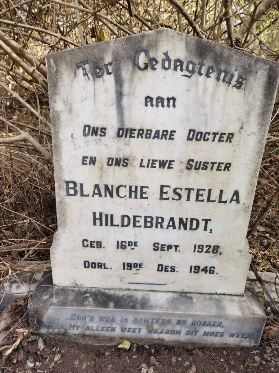 HILDEBRANDT Blanche Estella 1928-1946