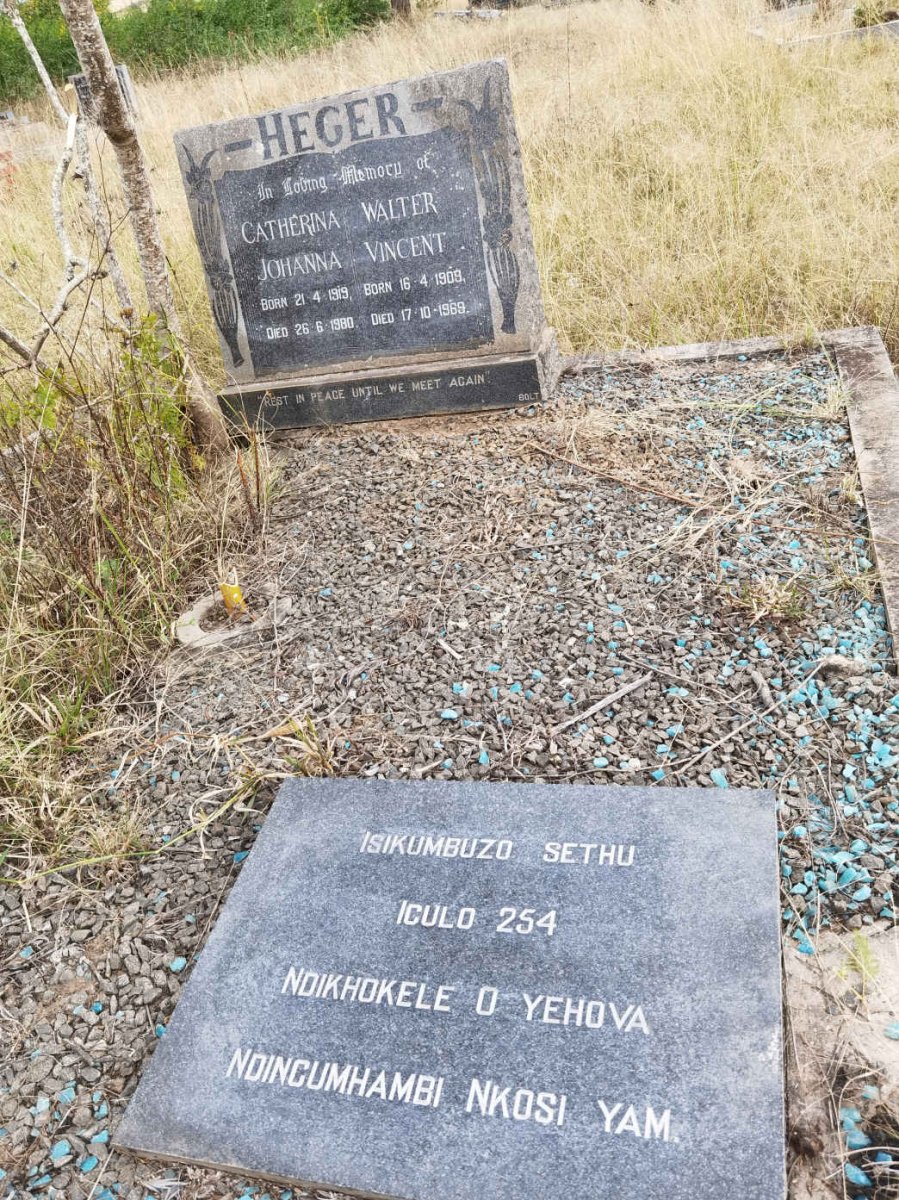 HEGER Walter Vincent  1909-1969 &amp; Catharina Johanna 1919-1980