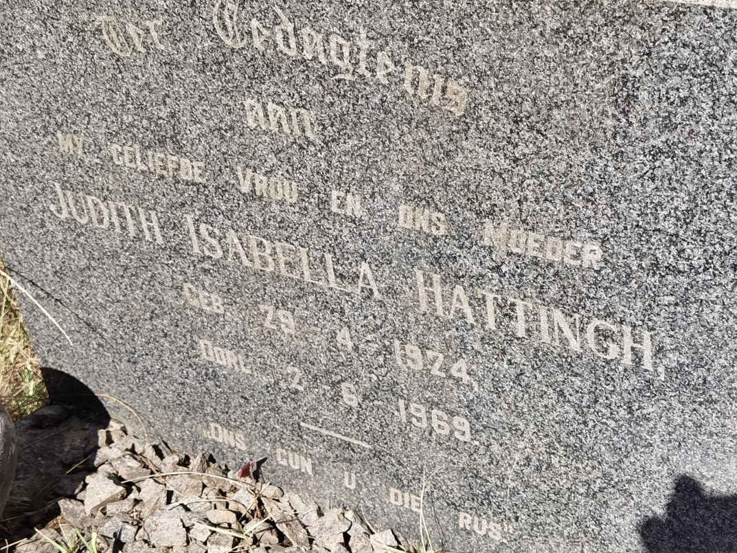 HATTINGH Judith Isabella 1924-1969