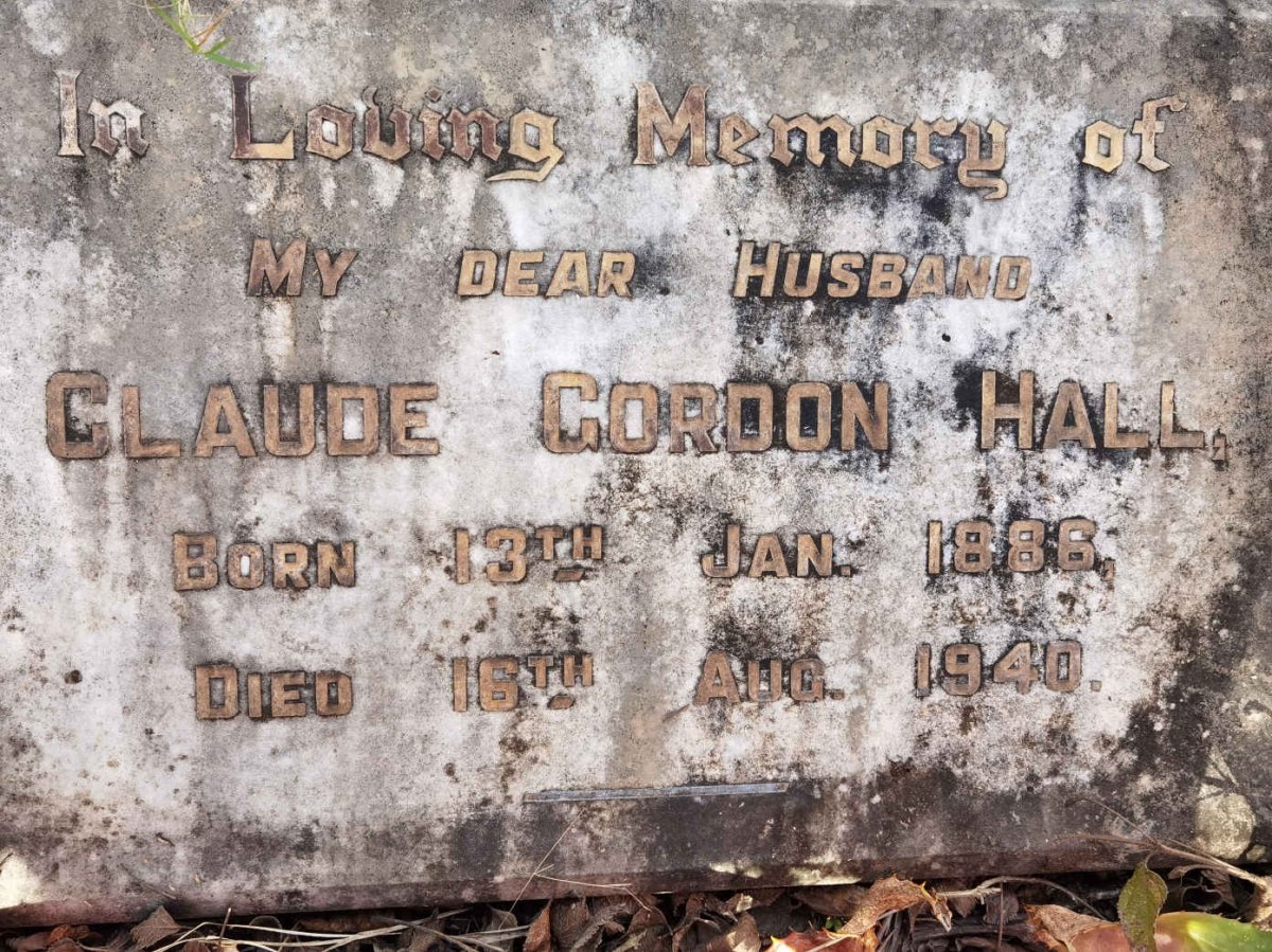 HALL Claude Gordon 1886-1940