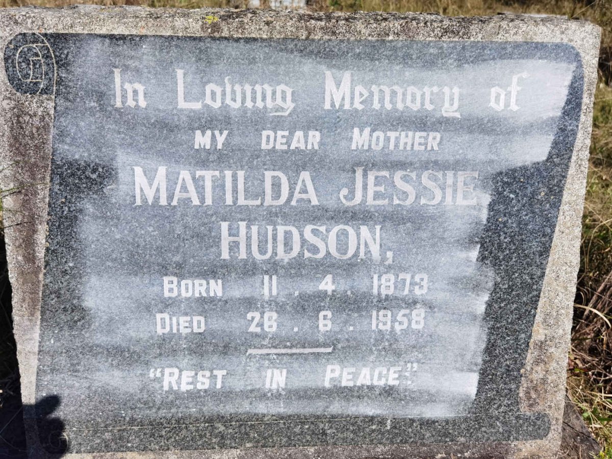HUDSON Matilda Jessie 1873-1958