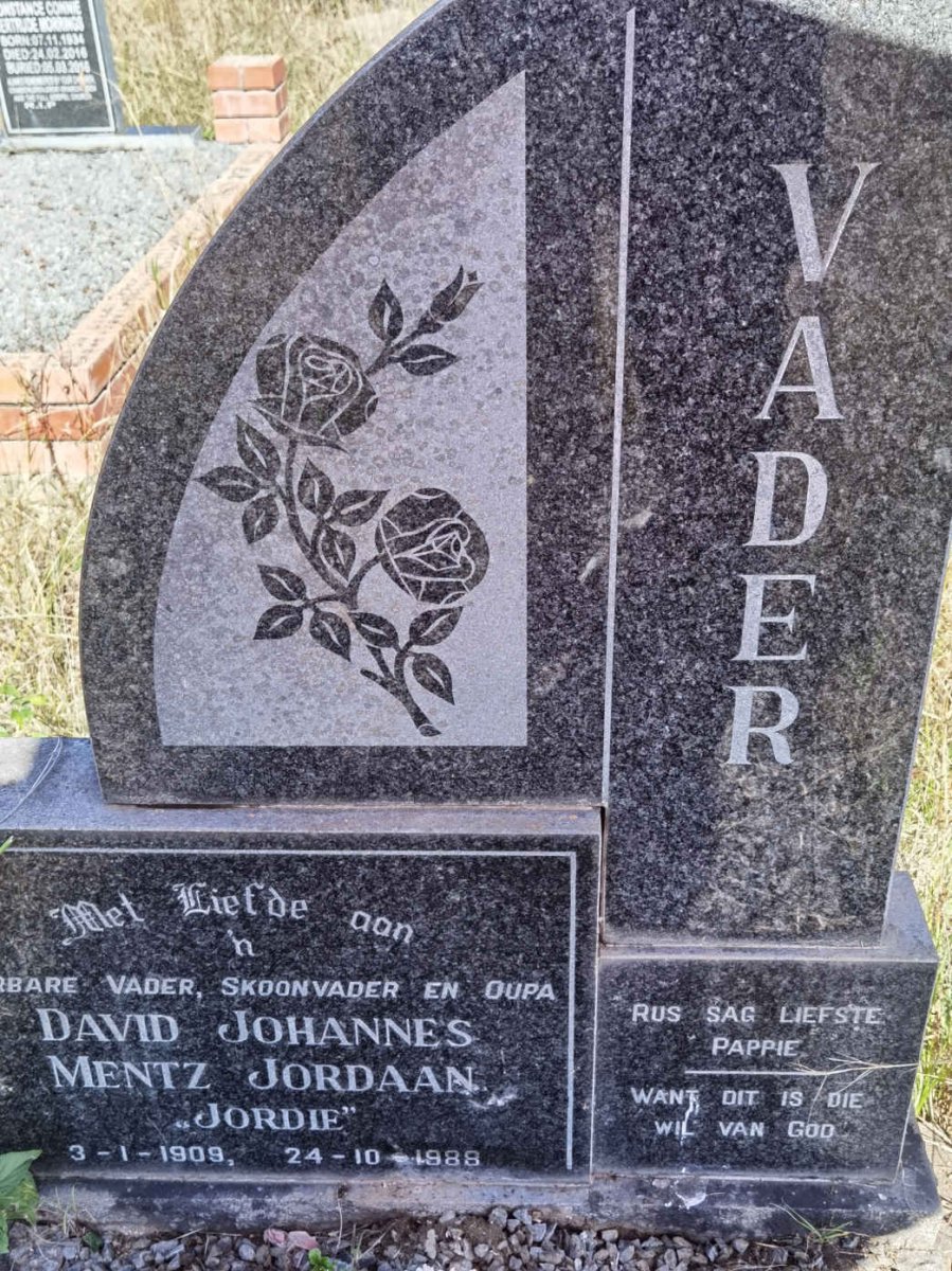 JORDAAN David Johannes Mentz 1909-1988