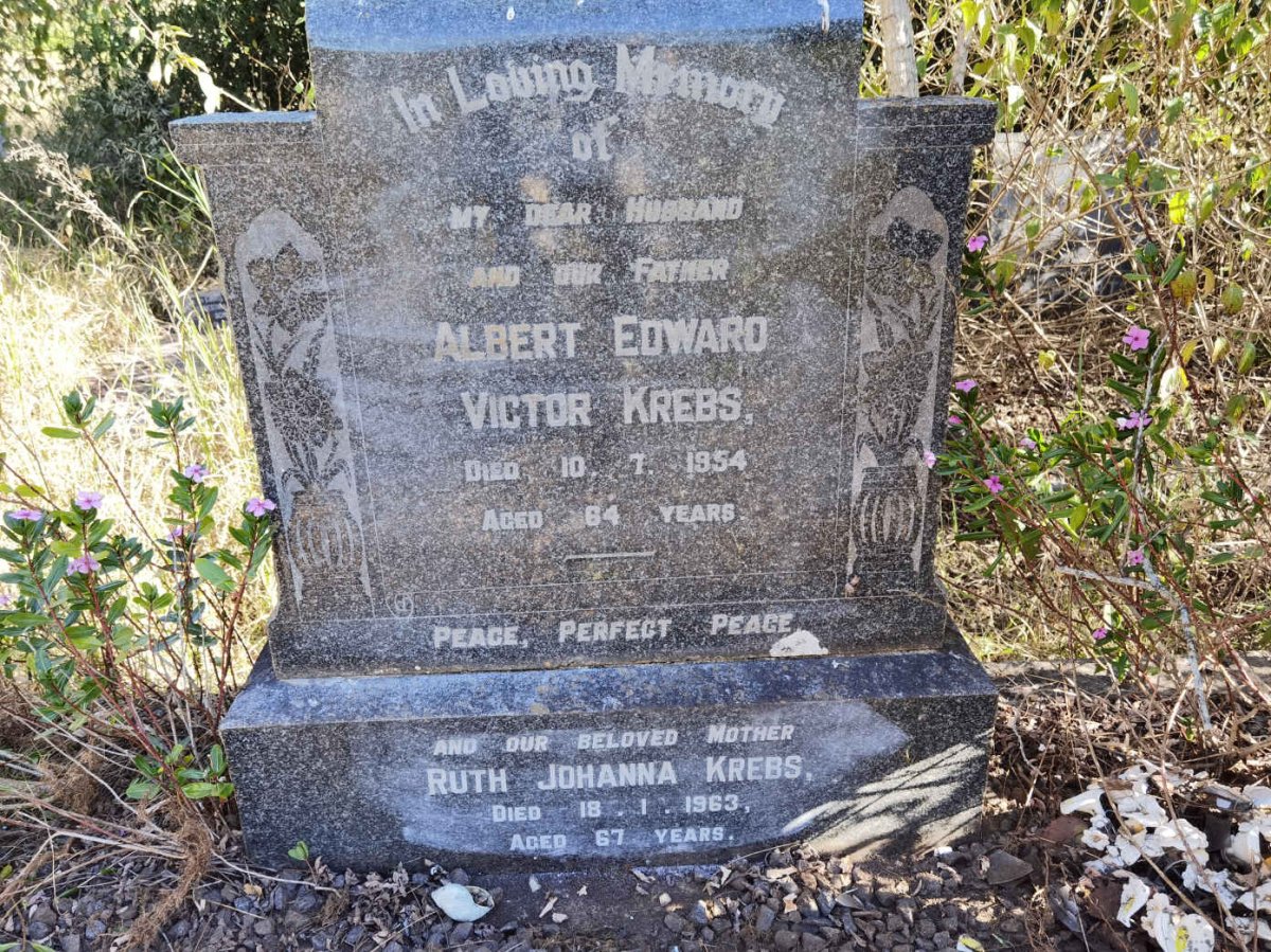 KREBS Albert Edward Victor -1954 &amp; Ruth Johanna -1963