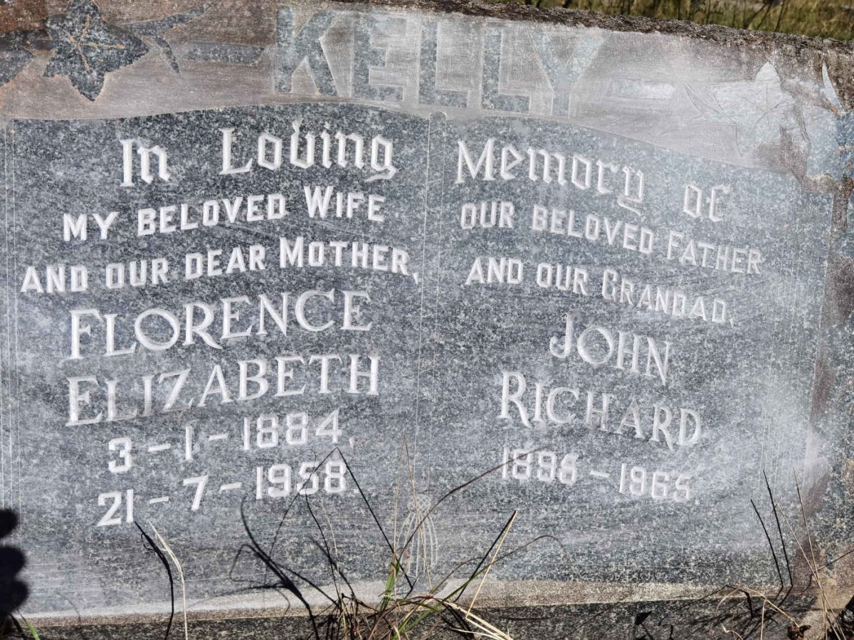 KELLY John Richard 1895-1965 &amp; Florence Elizabeth 1884-1958