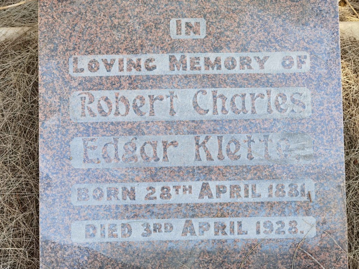 KLETTE Robert Charles Edgar 1881-1928
