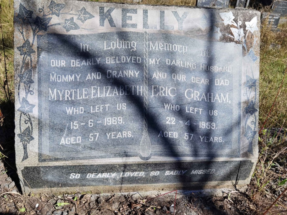 KELLY Eric Graham -1959 &amp; Myrtle Elizabeth -1969