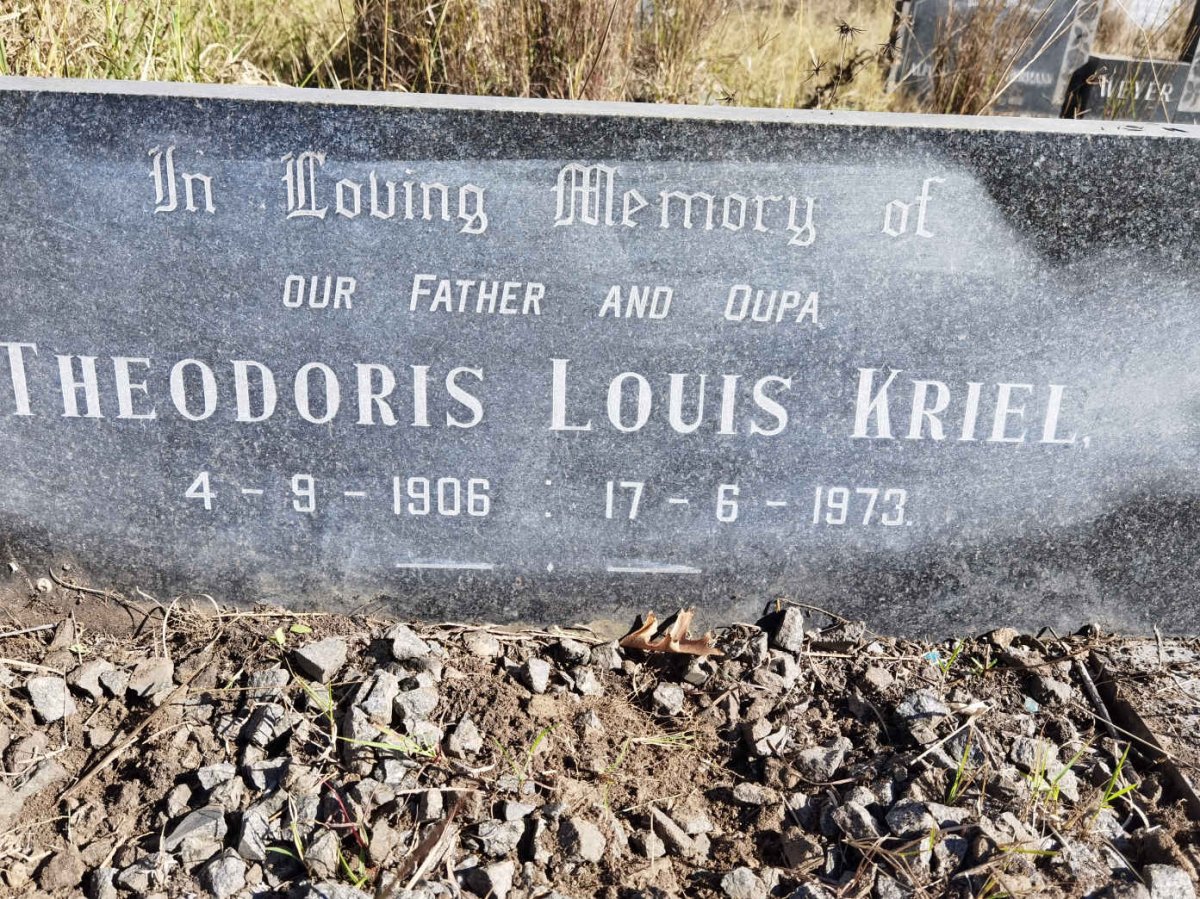 KRIEL Theodoris Louis 1906-1973