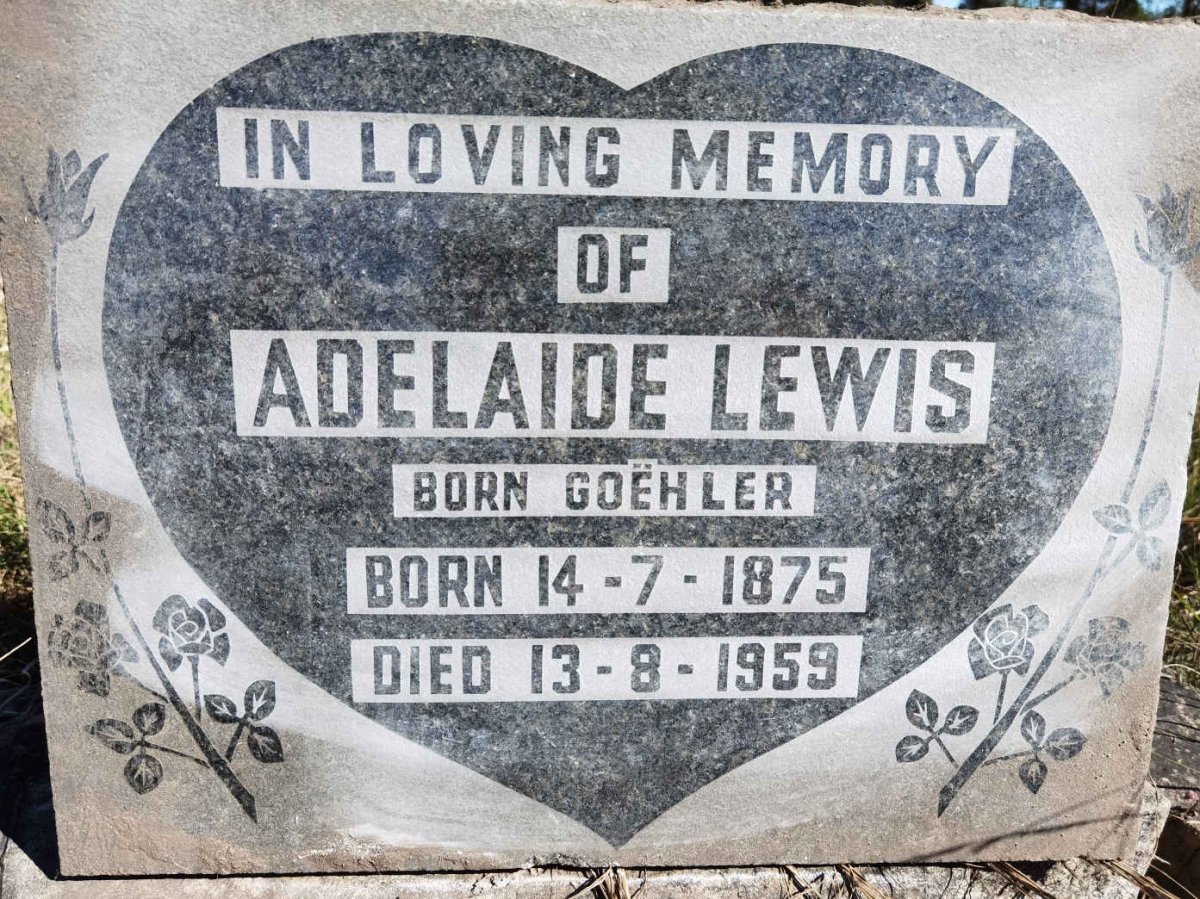 LEWIS Adelaide nee GOEHLER 1875-1959