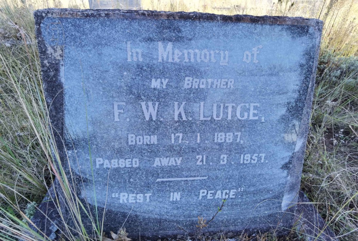 LUTGE F.W.K. 1887-1957