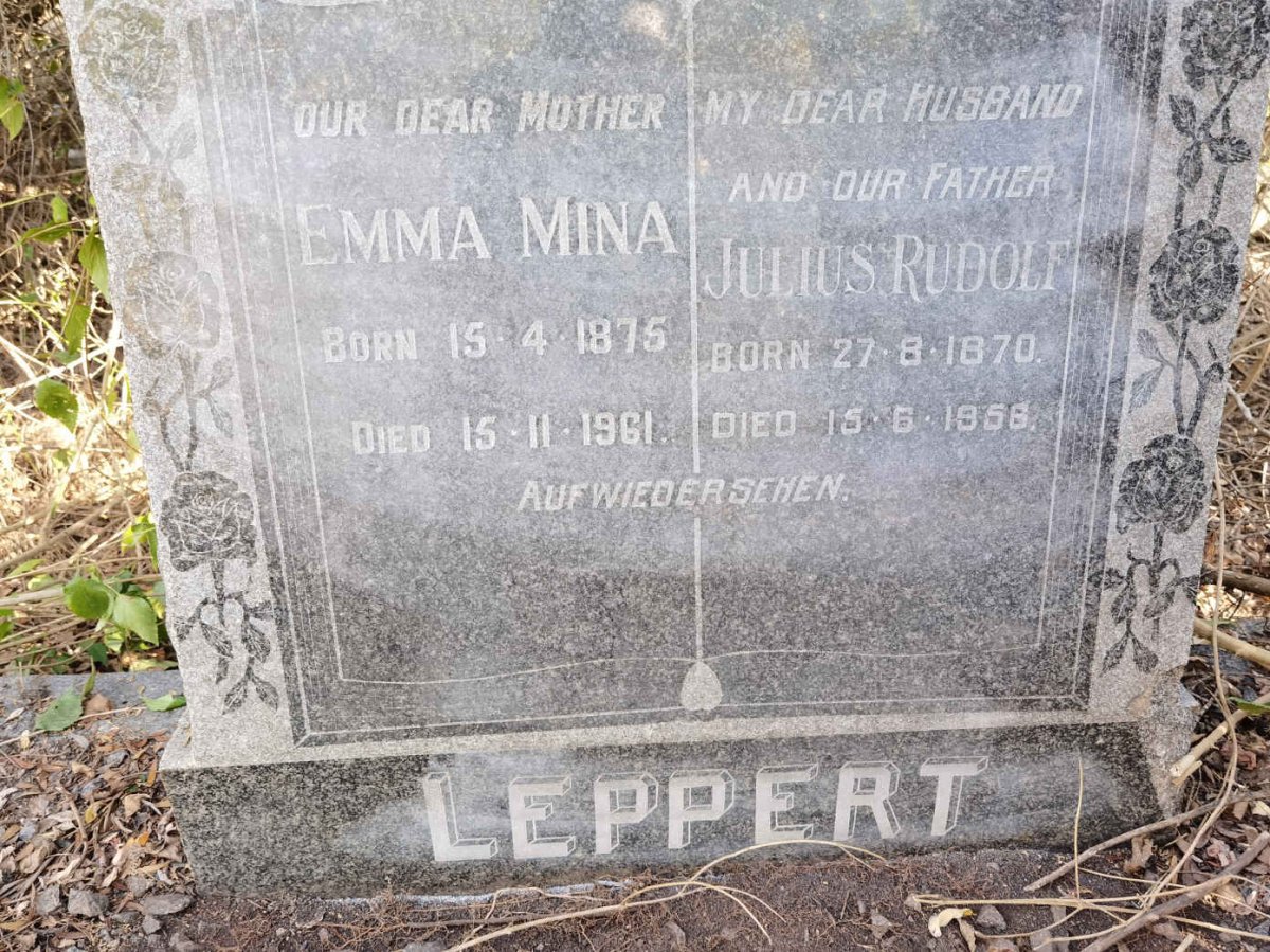 LEPPERT Julius Rudolf 1870-1956 &amp; Emma Mina 1875-1961