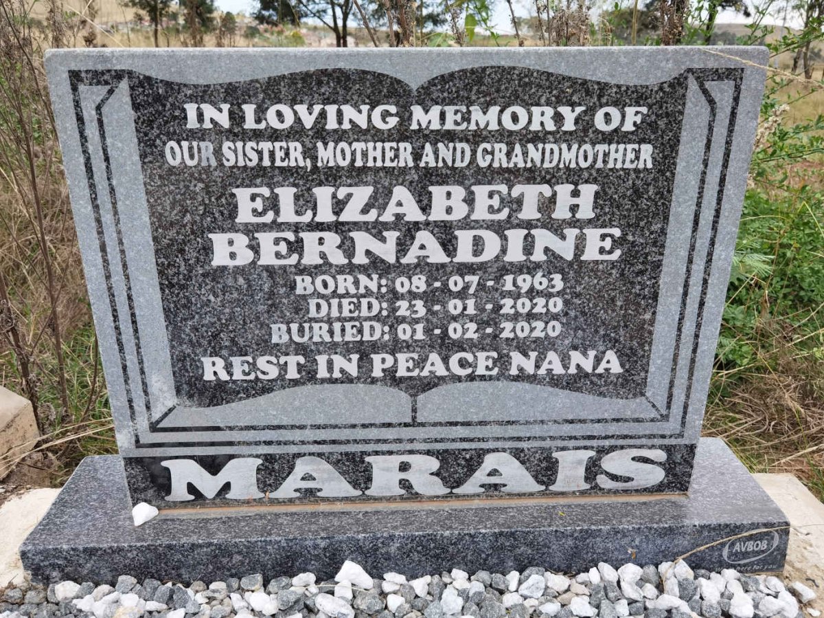 MARAIS Elizabeth Bernadine 1963-2020
