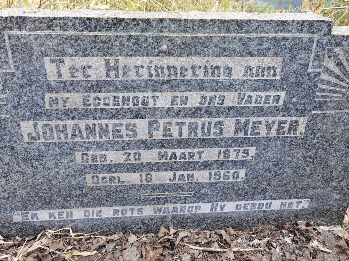 MEYER Johannes Petrus 1879-1960