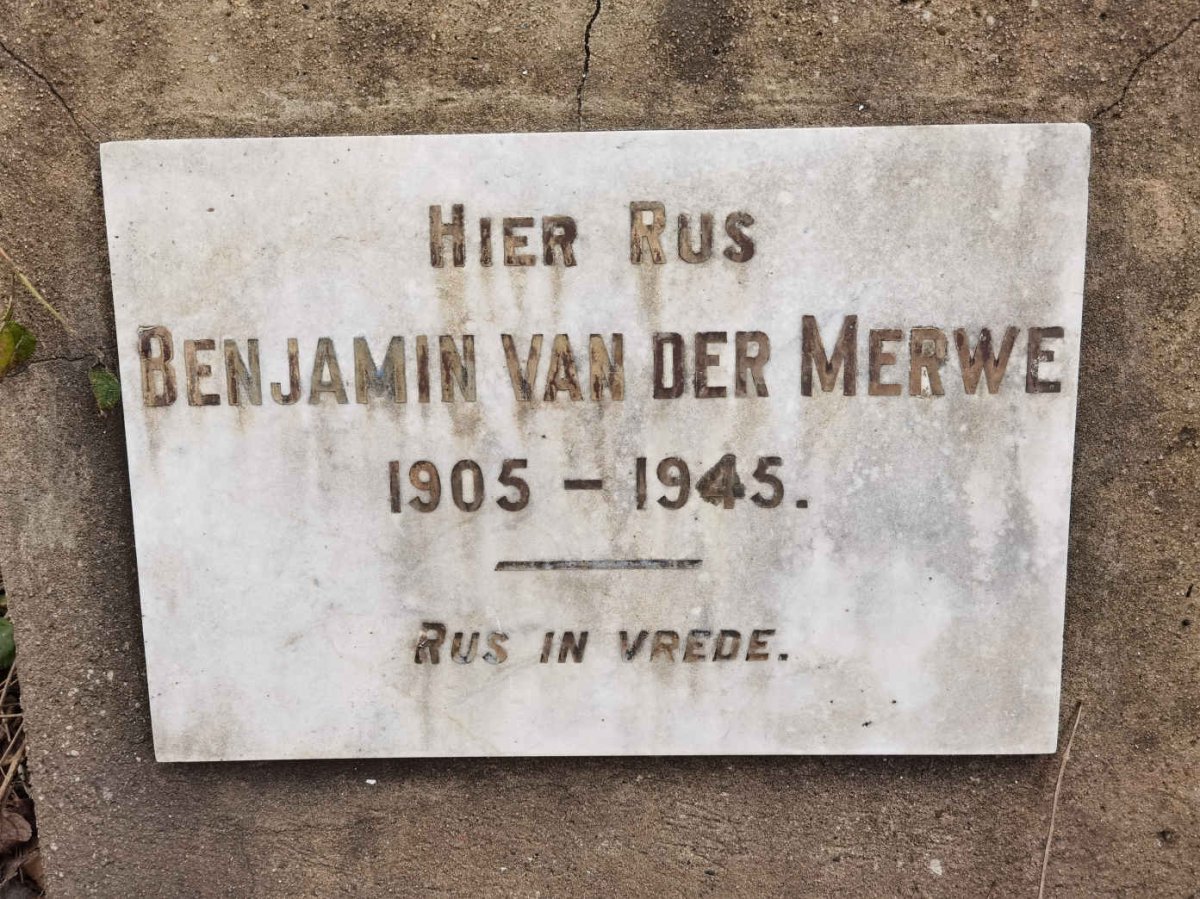 MERWE Benjamin, van der 1905-1945