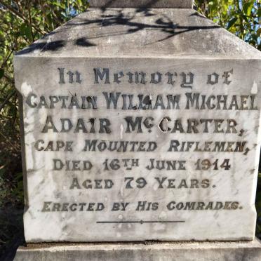 McCARTER William Michael Adair -1914