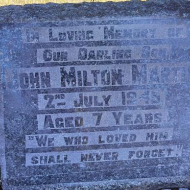 MARTIN John Milton -1945