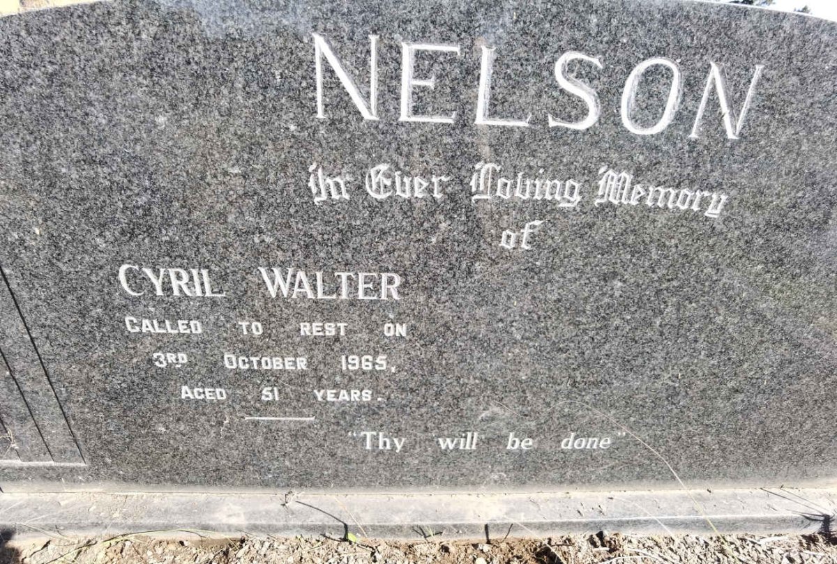 NELSON Cyril Walter -1965