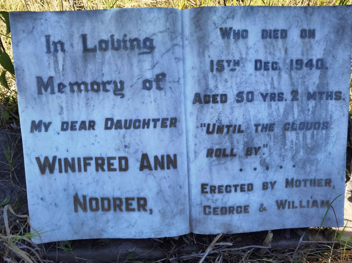 NODRER Winifred Ann -1940