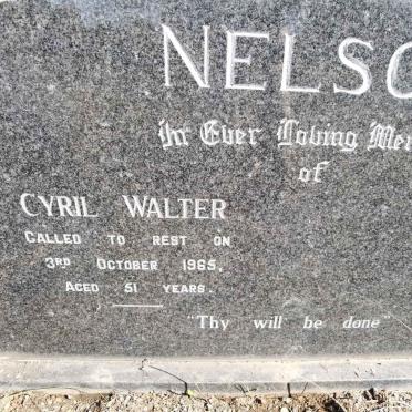 NELSON Cyril Walter -1965