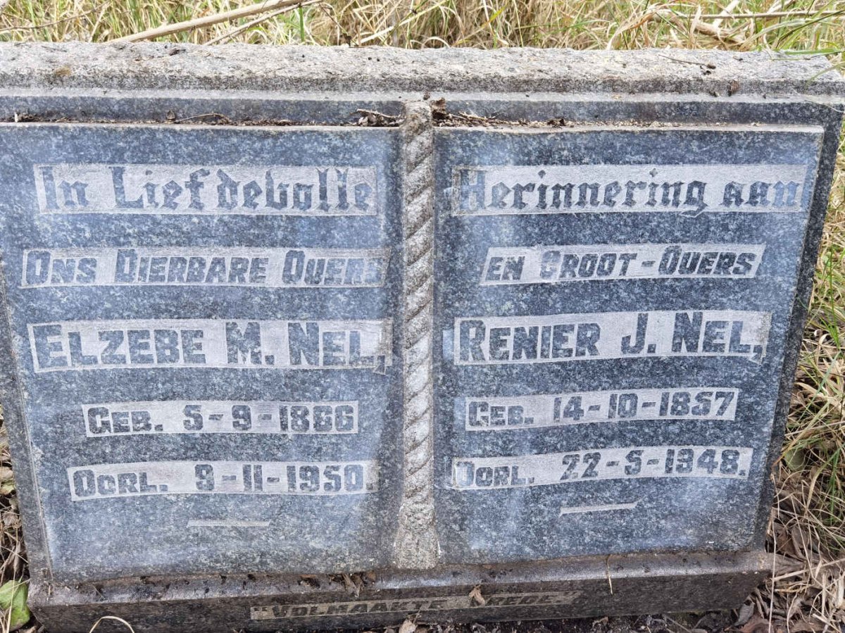 NEL Renier J. 1857-1948 &amp; Elzebe M. 1866-1950