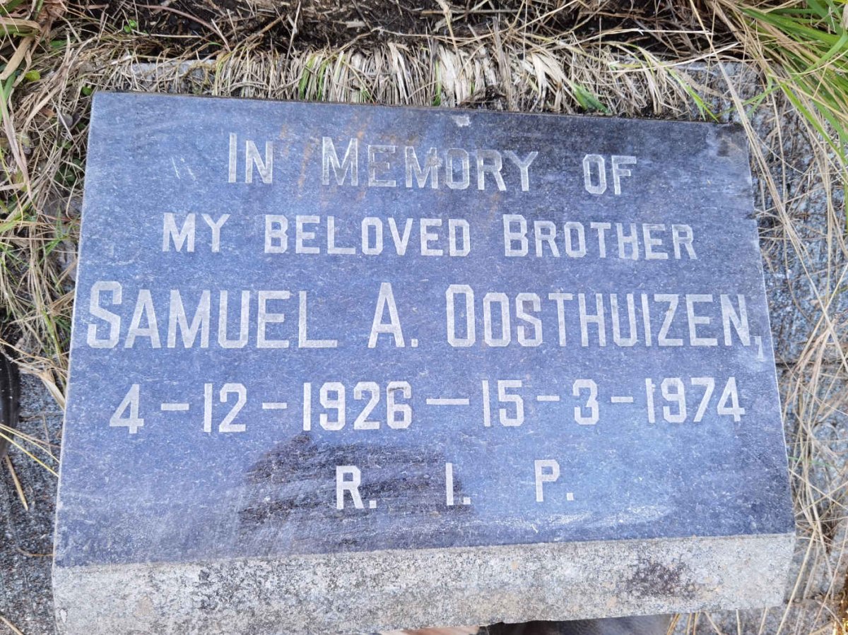 OOSTHUIZEN Samuel A. 1926-1974