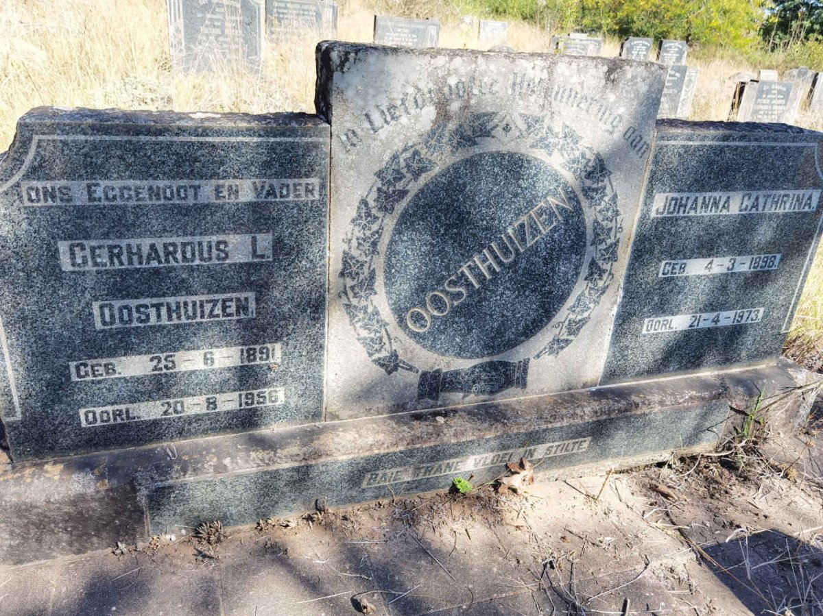 OOSTHUIZEN Gerhardus L. 1891-1956 &amp; Johanna Cathrina 1898-1973