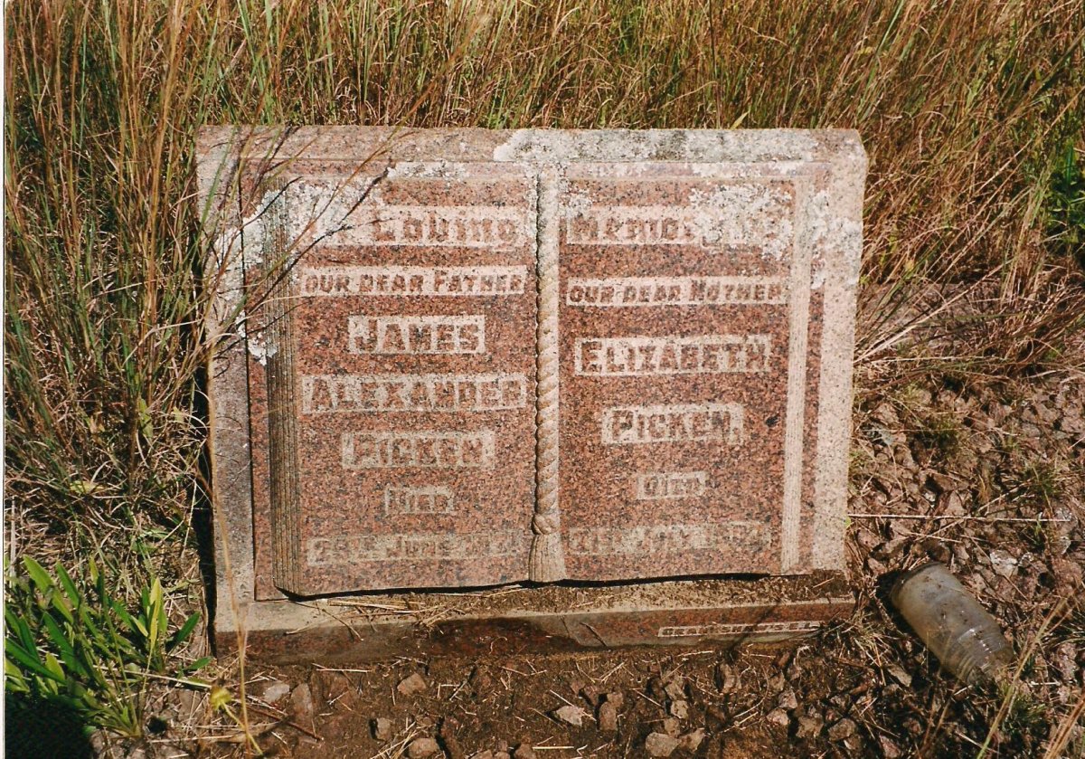 PICKEN James Alexander 1860-1921 &amp; Elizabeth 1986-1938