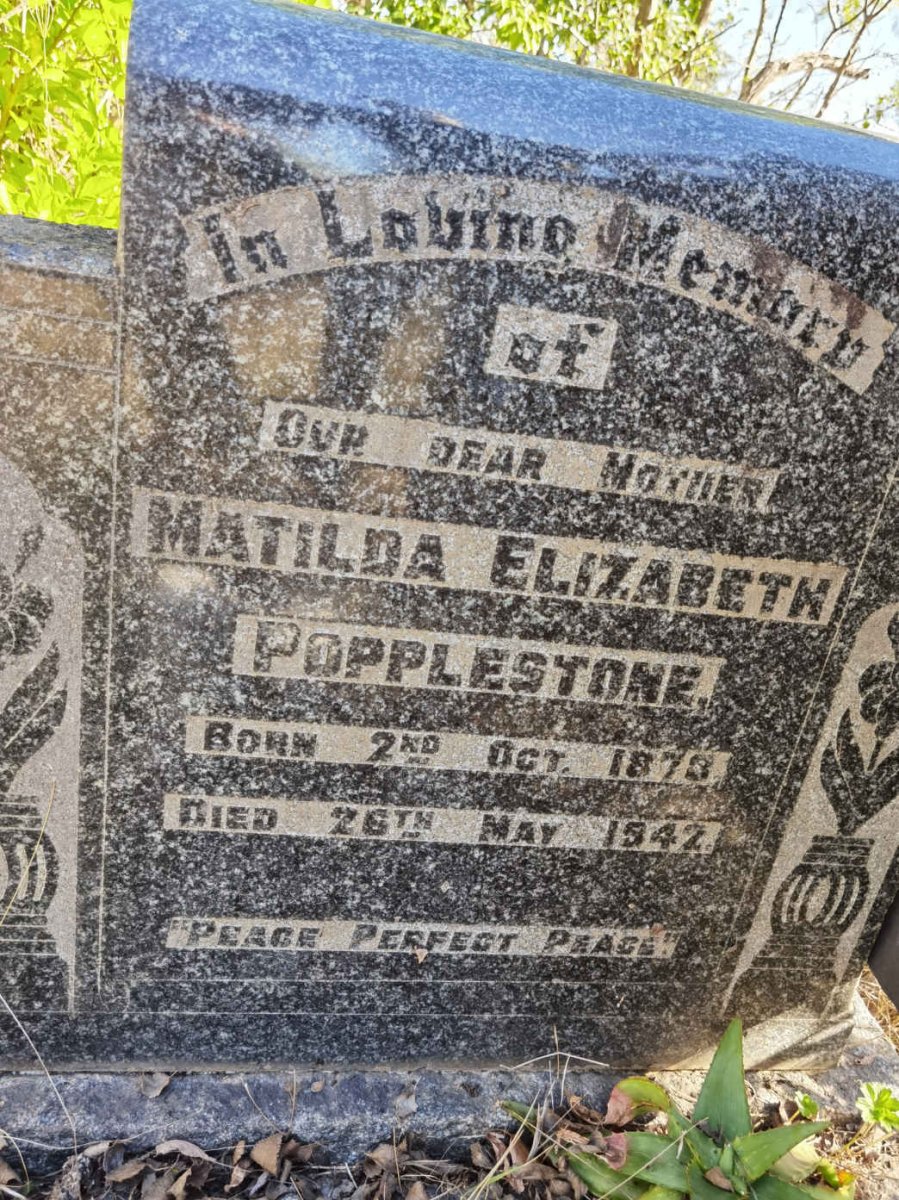 POPPLESTONE Matilda Elizabeth 187?-1942