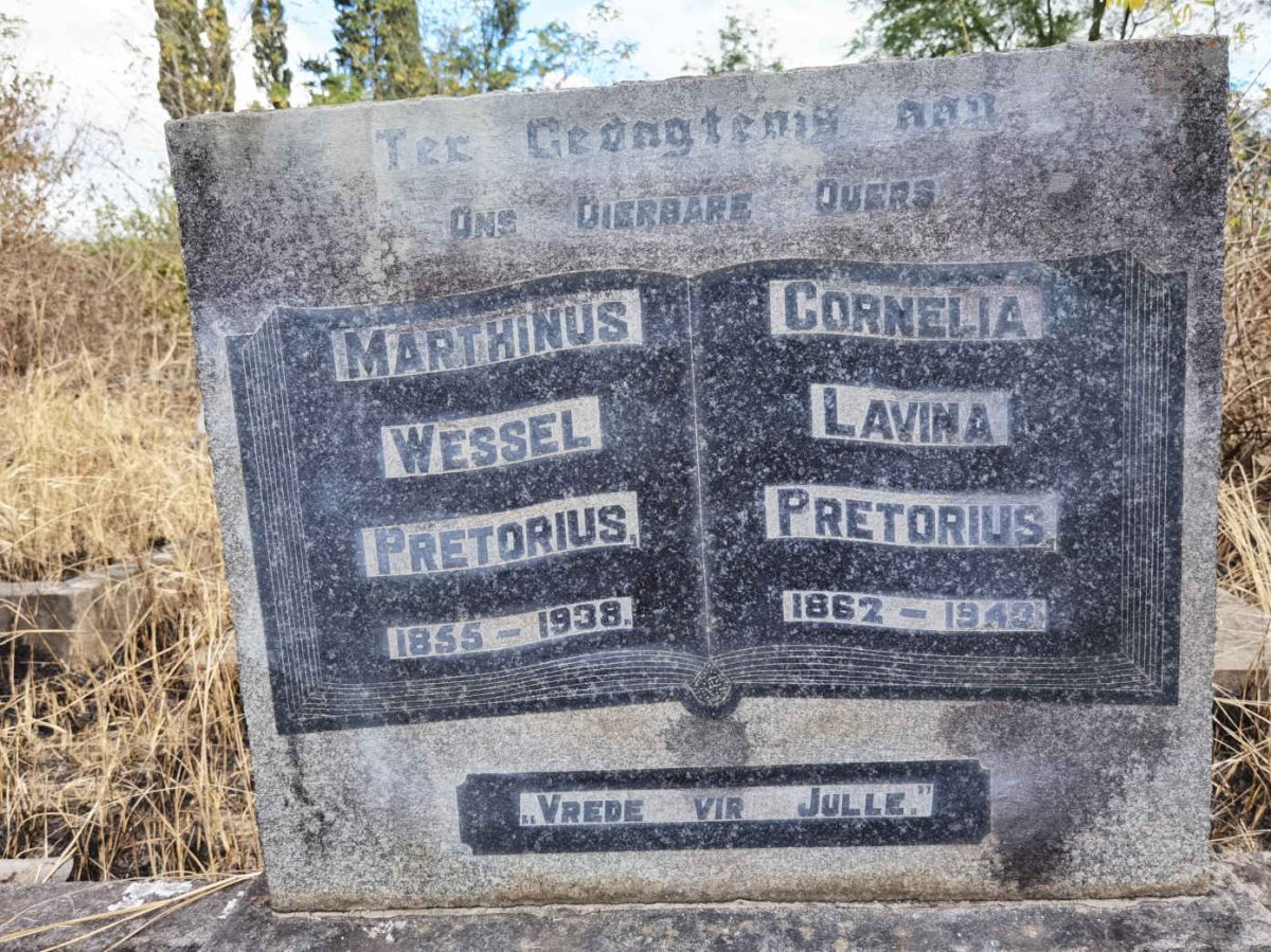 PRETORIUS Marthinus Wessel 1855-1938 &amp; Cornelia Lavina 1862-1943