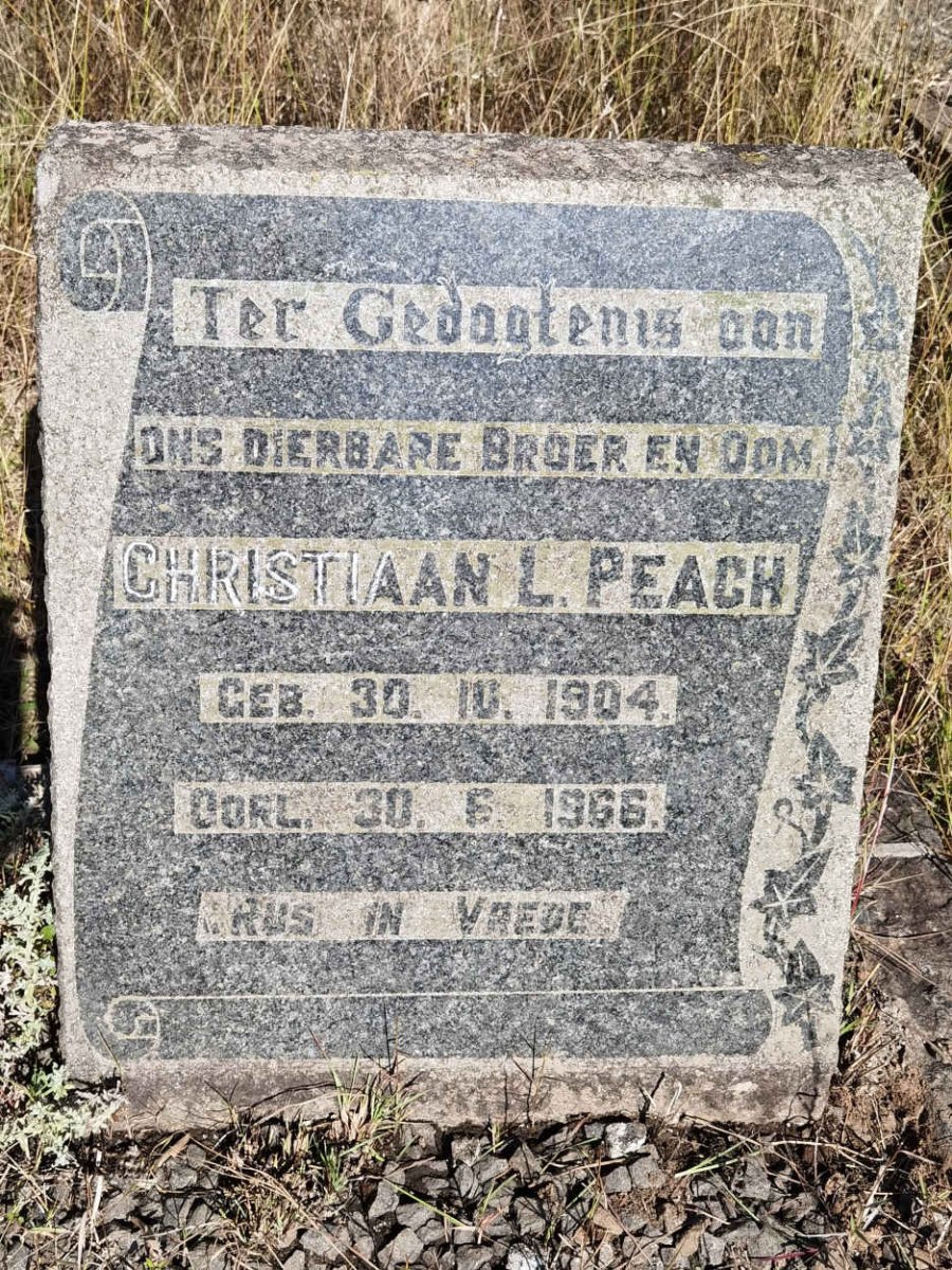 PEACH Christiaan L. 1904-1966