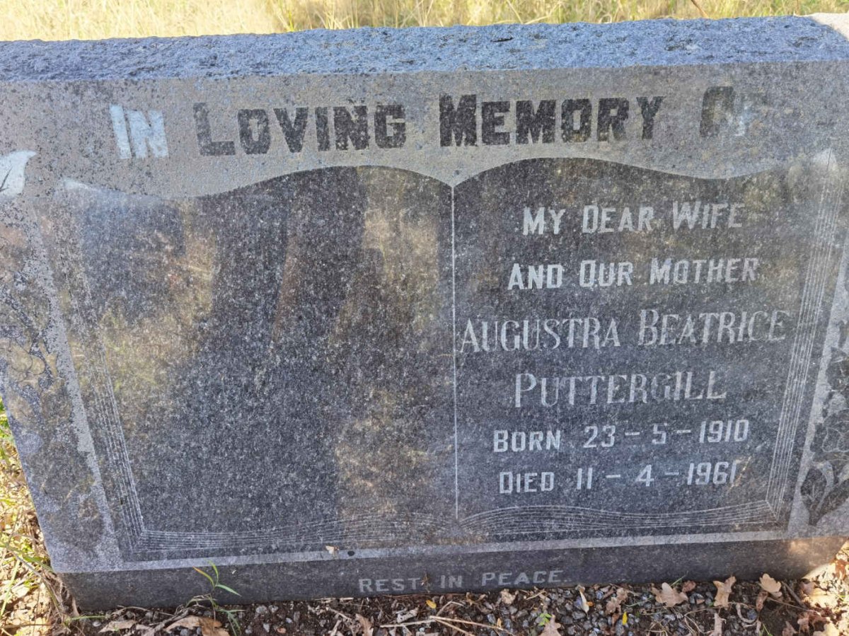 PUTTERGILL Augustra Beatrice 1910-1961