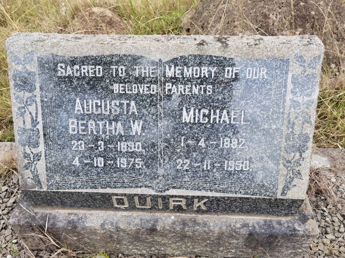 QUIRK Michael 1882-1950 &amp; Augusta Bertha W. 1890-1975