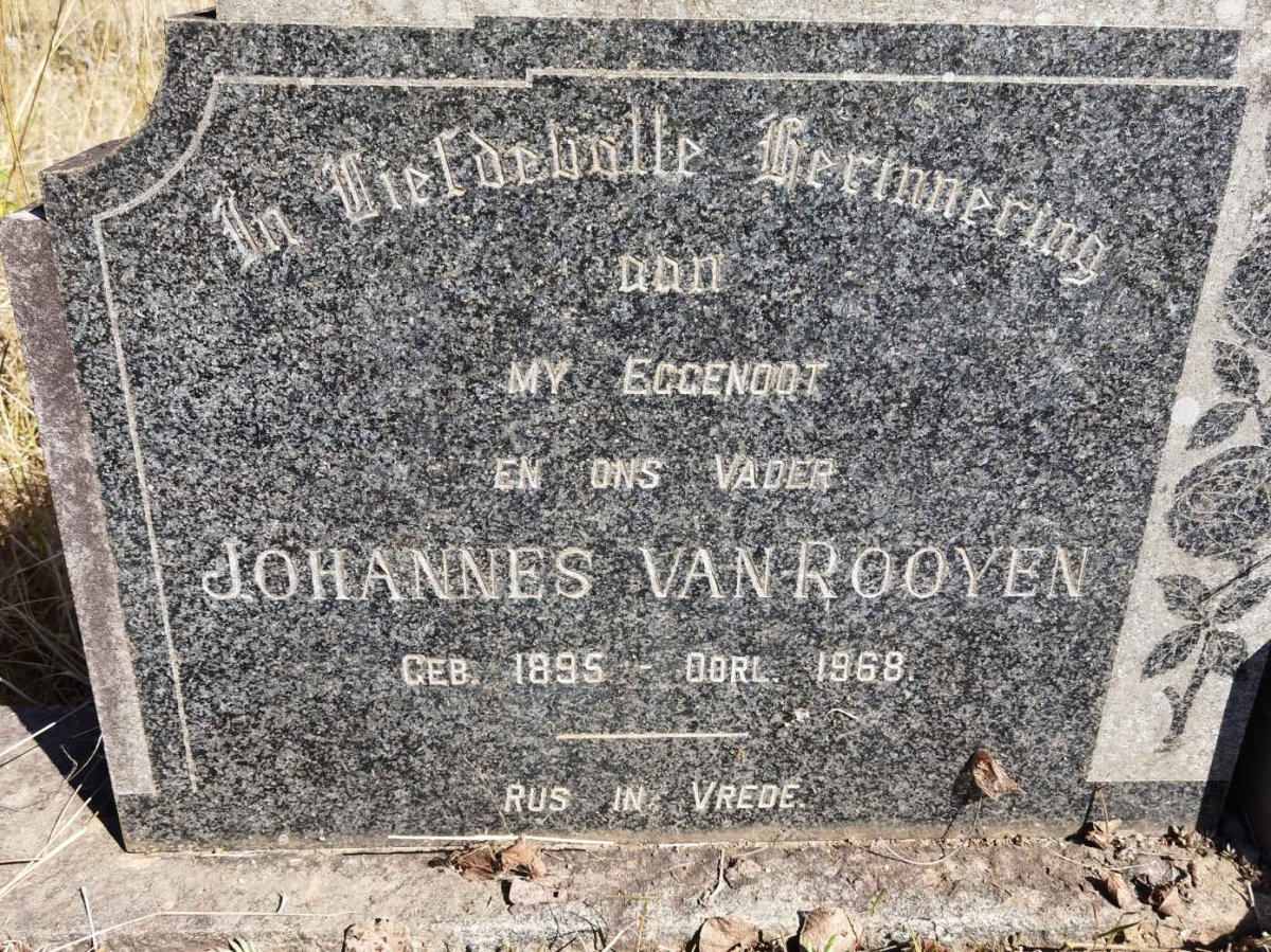 ROOYEN Johannes, van 1895-1968