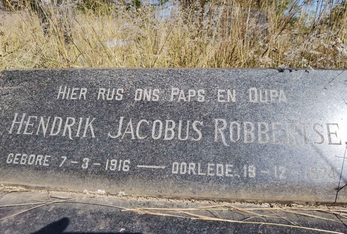 ROBBERTSE Hendrik Jacobus 1916-1974