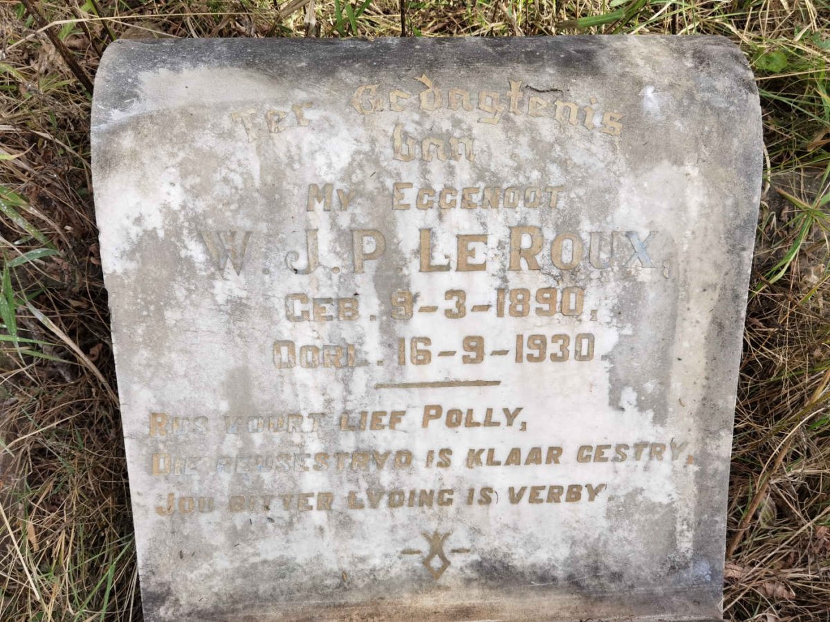 ROUX W.J.P., le 1890-1930