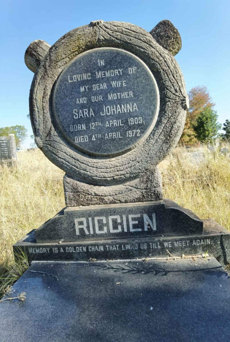 RIGGIEN Sara Johanna 1903-1972