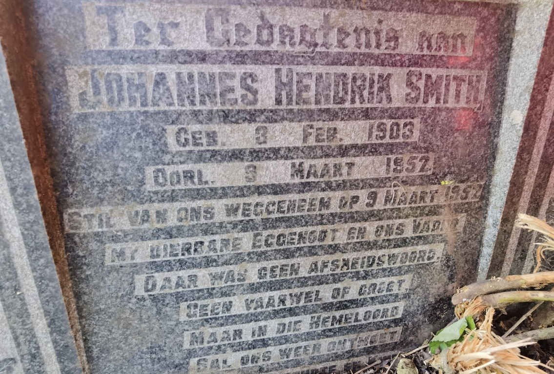 SMITH Johannes Hendrik 1903-1952