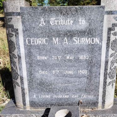SURMON Cedric M.A. 1893-1960