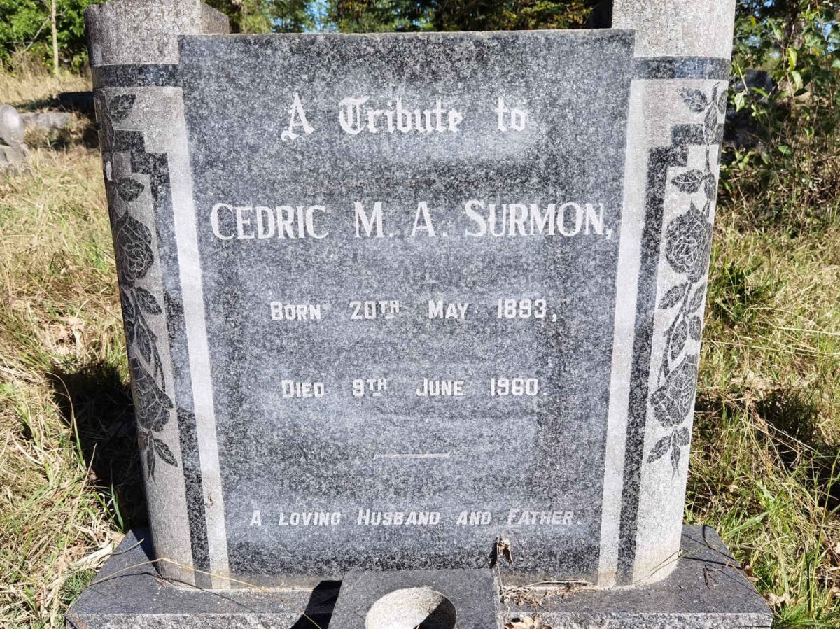 SURMON Cedric M.A. 1893-1960