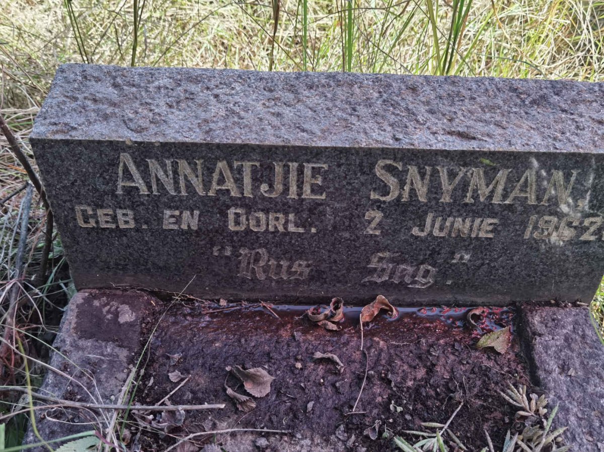 SNYMAN Annatjie 1962-1962