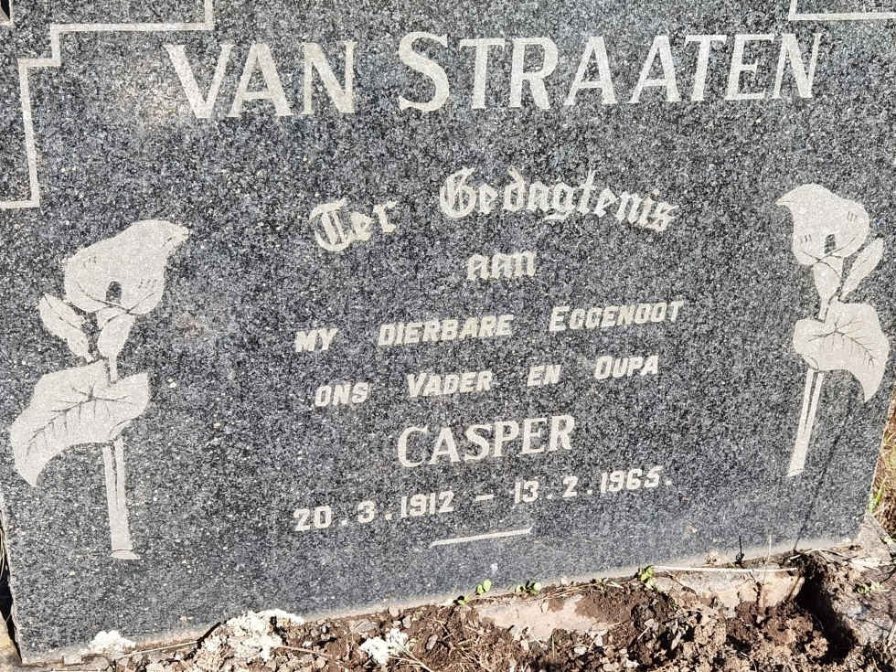 STRAATEN Casper, van 1912-1965