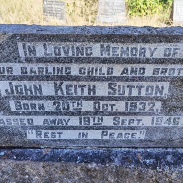 SUTTON John Keith 1932-1946