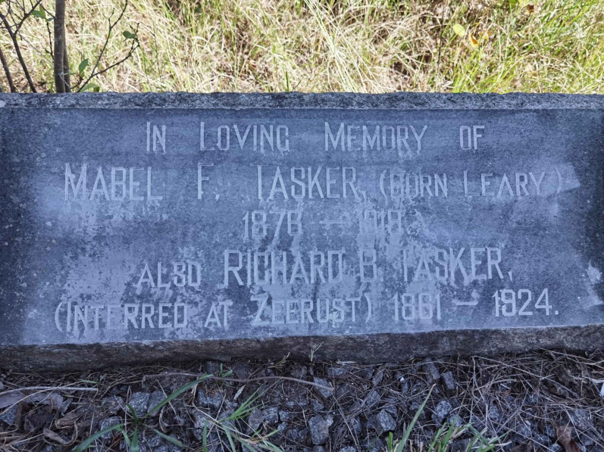 TASKER Richard B. 1861-1924 &amp; Mabel F. LEARY 1878-1919