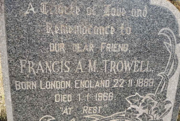 TROWELL Francis A.M. 1889-1966